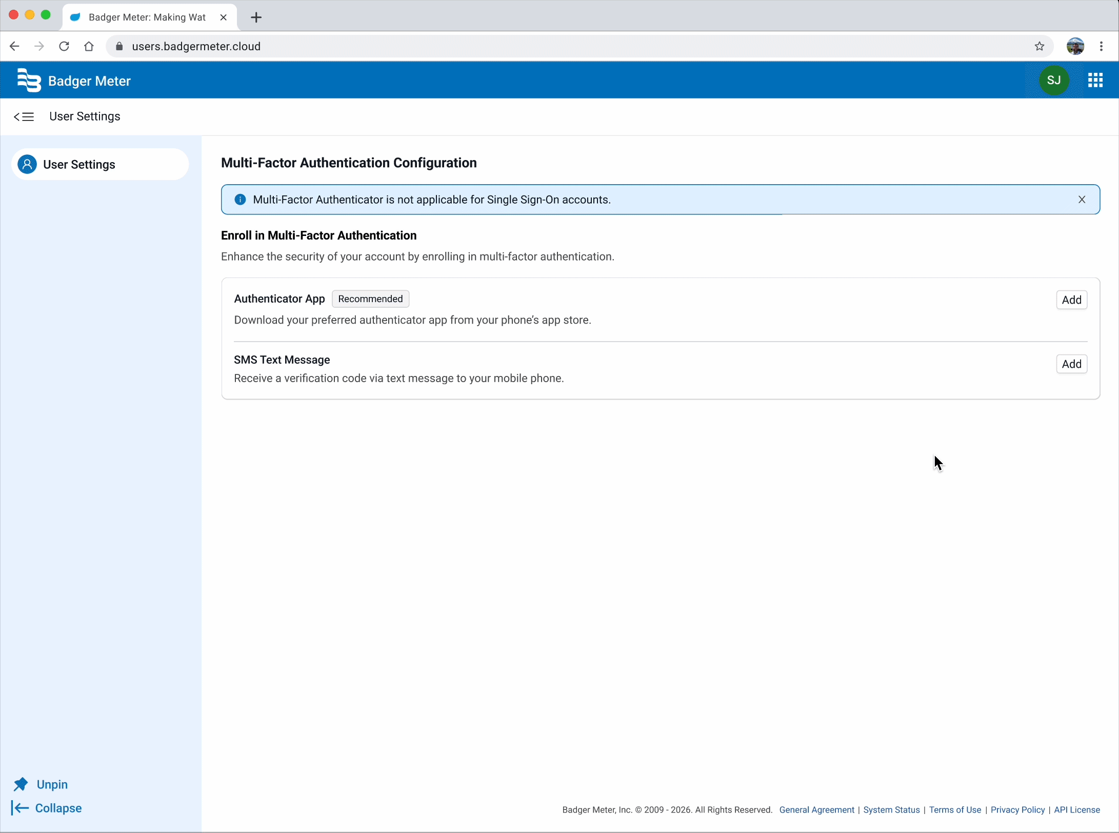 Final designs — SMS flow